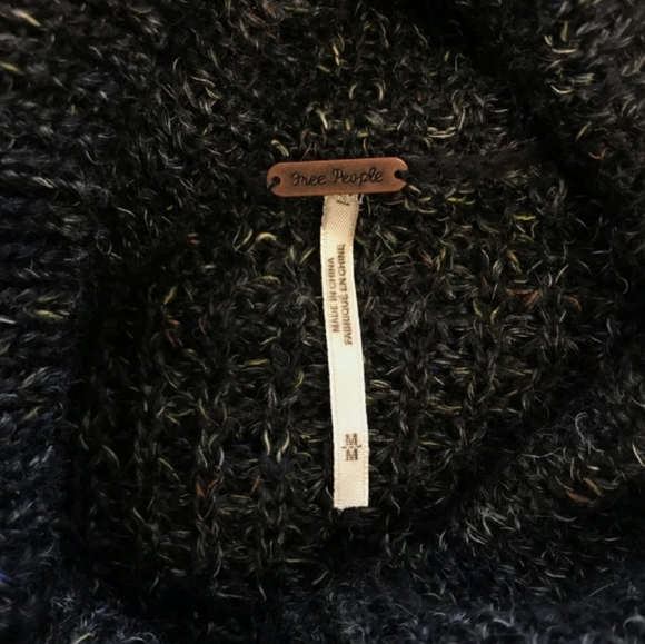 Free People Rare Dylan Chunky Marled Knit Cowlneck Turtleneck Sweater Dress - Picture 16 of 16